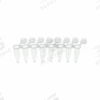 APPROVED VENDOR PCR Strip: PCR Strip, Polypropylene, 0.2 mL Capacity - mL, 0.01 fl oz Capacity - oz (MPN PC0208-TF-ATT). Key specifications — Brand: APPROVED VENDOR; Graduated: No; Closure Color: Colorless; Includes: Attached Individual Frosted Flat Caps; Includes Closure: Yes; Body Color: Natural; Bottom Shape: Conical; Body Material: Polypropylene.