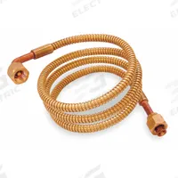 JOHNSON CONTROLS Armored Capillary Tubing: 0.06 in ID, 18 in Lg, 1/4 in Connection, 90° Elbow (MPN SEC99AB-18C). Key specifications — Brand: JOHNSON CONTROLS; Tubing Material: Copper; Control Side Depressor: Yes; Equipment Side Depressor: Yes.