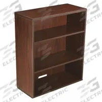 BOSS Bookcase: Mahogany, Wood, 36 in Overall Ht, 31 in Overall Wd, 14 in Overall Dp, 3 Shelves, CARB (MPN N153-M). Key specifications — Material: Wood; Brand: BOSS; Color: Mahogany.
