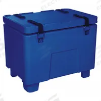 Dry Ice Transport Cooler: 29 in Overall Lg, 20 in Overall Wd, 23 in Overall Ht, 56.6 L Capacity (MPN TC02). Key specifications — Material: HDPE; Product Type: Transport Cooler; Brand: POLAR TECH.