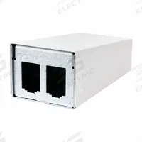 METZ CONNECT RJ45 Housing: Surface, Steel, RJ45, 2 Ports, Unequipped (MPN 130861-0202-E). Key specifications — Housing Material: Steel; Includes Connector: Unequipped; Mounting Type: Surface; Product Type: Module Housing; Connector Color: White; Connection Type: RJ45.