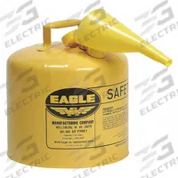 EAGLE Type I Safety Can: For Use With Diesel, 5 gal Capacity, Includes Funnel, Powder Coated Steel (MPN UI50FSY). Key specifications — Brand: EAGLE.
