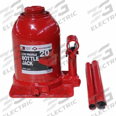 AMERICAN FORGE & FOUNDRY Bottle Jack: Steel, Mechanical, 20 ton Load Capacity - High-Clearance Bottle Jacks