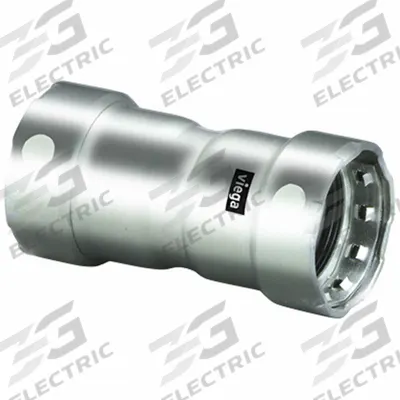 VIEGA MEGAPRESS Crimp Coupling Fitting: 1 1/4 in Pipe x 1 1/4 in Pipe Size - Stainless Steel Press Fittings