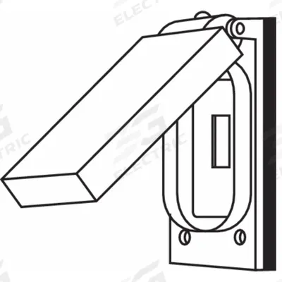 HUBBELL KILLARK Weatherproof Cover: Copper-Free Aluminum, FCL-GF/FST/FZ, Toggle Switches - Aluminum & Zinc Weatherproof Electrical Box Covers