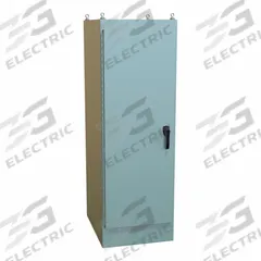 HAMMOND Electrical Enclosure: Steel, 72 in x 24 in x 30 in, NEMA 12, Solid Cover, Hinged, Dust Tight (MPN 1418WD30). Key specifications — Brand: HAMMOND; Closure Method: Handle; Knockouts: Not Included.