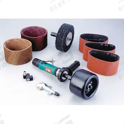 DYNABRADE Air Finishing Sander Kit: 5 in Max, 0.7 hp, 35 cfm, 1/4 in NPT, 5/8 in Arbor - Inline-Mount Finishing Tools