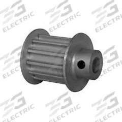 DAYTON Timing Pulley: Curvilinear, Fixed, For 15 mm Belt Wd, 12 Teeth, 5 mm Pitch, Aluminum (MPN 12-5M15M6FA6). Key specifications — Brand: DAYTON; Finish: Clear Anodized; For Belt Series: Powerhouse®.