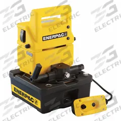 ENERPAC Hydraulic Pump: 10,000 psi Max. Op Pressure, 20 cu in/min Max. Flow Rate, 1/2 hp Max. HP (MPN PUJ1400B). Key specifications — attr941810: PUJ1400B; attr941817: 4-Way; attr941814: Retract.