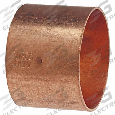 NIBCO Sweat Fitting Coupling: 4 in CTS x 4 in CTS, Cup x FTG, Dimple Center Stop - Drain, Waste & Vent Wrot Copper & Bronze Tube Fittings