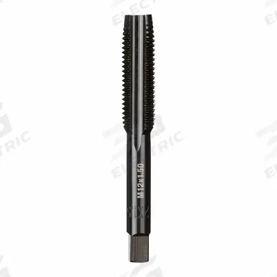 MILWAUKEE Straight Flute Tap: M12x1.5 Metric, 2B, 4 Flute, Plug Chamfer - General Purpose Hand Taps