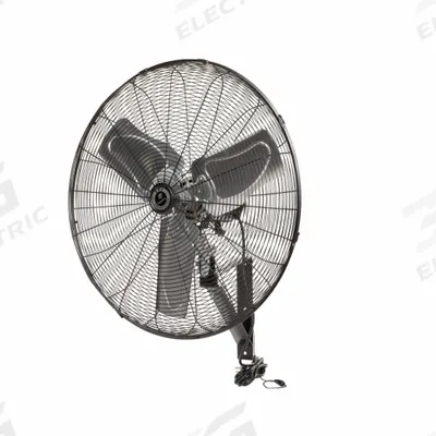 TPI COMMERCIAL Mounted Fan: 24 in Blade Dia, 120V AC, 1/8 hp Motor HP, Wall Mount - Standard Industrial Wall-Mount Fans