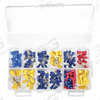 GRAINGER Wire Connector Kit: 144 Pieces - Mixed Wire Connector & Terminal Sets