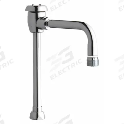 CHICAGO FAUCETS Spout: Spout, Gooseneck, Swivel Spout, Brass, Polished Chrome, Laminar - Single-Bend Faucet Spouts