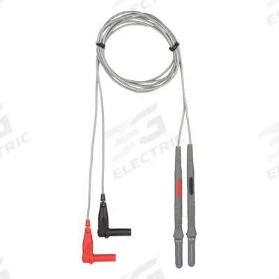 POMONA Test Leads: CAT II 1000V, Std Probe, Right Shrouded Plug, 3 1/4 ft Lg - Test Leads with Probes
