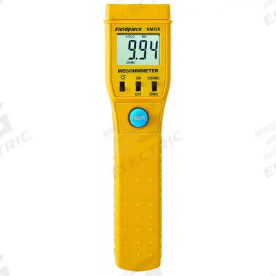 FIELDPIECE Megohmmeter: 20 megaohm to 2,000 megaohm, Digital, No Output, Test Volt 1,000V DC - Standard Feature Megohmmeters