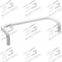 ELESA Pull Handle: Threaded Holes, Aluminum, White, M10 Screw Size, 1.18 in, 18.51 in Grip Lg (MPN RHM4-30.500.9002). Key specifications — Brand: ELESA; Projection Type: Non-Recessed; Material: Aluminum; Finish: Glossy; Color: White; Folding Type: Fixed; Mounting Type: Threaded Holes; Screw Size: M10.