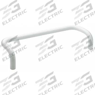 ELESA Pull Handle: Threaded Holes, Aluminum, White, M10 Screw Size, 1.18 in - Standard Pull Handles