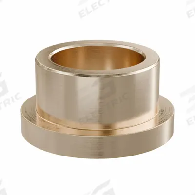 BUNTING BEARINGS Flanged Sleeve Bearing: Bronze, SAE 841, 3/4 in Bore, 1 in OD, 5/8 in Lg - Lubricated Food-Grade Metallic Flanged Sleeve Bearings