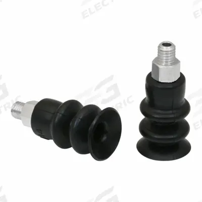 SCHMALZ Vacuum Pad Assembly: 2.5 Folds, M5, 15.5 mm Pad Dia, NBR, 55 A, Black - Multi-Bellows Type Electronics Industry Vacuum Pad Assemblies