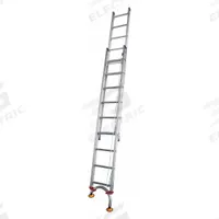 TIVOLI Extension Ladder: 20 ft Ladder Size, Aluminum, 300 lb Load Capacity, 36 lb Wt, 2 Sections (MPN PROX20). Key specifications — Color: Silver; Brand: TIVOLI; Included Features: Leg Levelers; Removable Fly: Fixed.