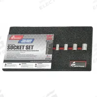ABILITY ONE Socket Set: 1/4 in Drive, 10 Piece, 12-Point/6-Point, SAE, 3/16 in to 9/16 in (MPN 5120-01-631-1433). Key specifications — attr1224269: 1/4 in; attr1204685: Tether Ready; attr1204650: 3/16 in to 9/16 in; attr1204673: Socket Bits Not Included; attr1204688: ABILITY ONE; attr1206170: Standard Sockets.