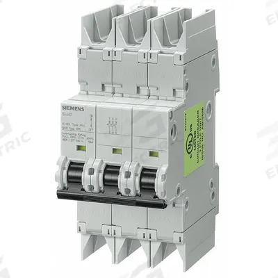 Siemens Miniature Circuit Breaker: 30 A Amps, 125V DC, 10kA at 277/480V AC, Screw Clamp - D-Curve, 3-Pole UL489 DIN Rail-Mount Miniature Circuit Breakers