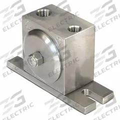 MILLENNIUM Pneumatic Vibrator: 575 lbf, 10,500 vpm, 1/4 in NPT, MHISS, 71 dBA, Stainless Steel (MPN MHISS-190). Key specifications — attr671163: 71 dBA; attr671170: 335 lbf @ 60 psi; attr671165: 8,000 vpm @ 60 psi; attr671184: 1/4 in; attr671185: NPT; attr671192: NPT; attr671193: 3/8 in; attr671175: MILLENNIUM.
