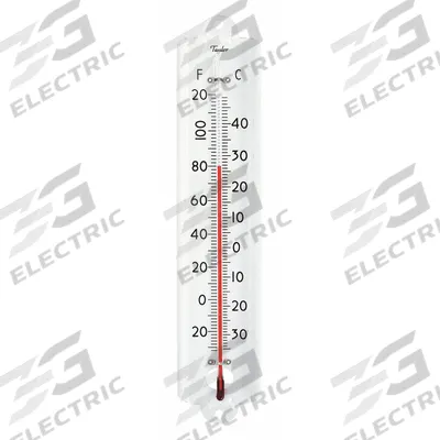 TAYLOR Analog Thermometer: -30°F to 120°F /-30°C to 50°C, +/-1°C/+/-2°F, Wall - Wall Mount Liquid-in-Glass Thermometers