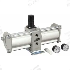 SMC Booster Regulator: 3/8 in, NPT, 35.3 scfm, 145 psi Max Op Pressure, 122°F Max Op Temp (MPN VBA20A-N03GN-Z). Key specifications — attr121912: Silencer; attr121899: NPT; attr158773: SMC.