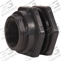 HAYWARD Bulkhead Tank Fitting: PVC Body, 3 in Female NPT Threaded Inside, FKM Gasket (MPN BFAS1030TFS). Key specifications — Fitting Material: PVC; Brand: HAYWARD.