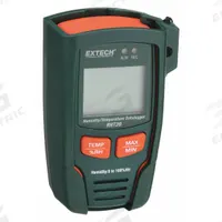 EXTECH Data Logger: 0%to 100% Relative Humidity Measured, -40°F to 158°F, -40°C to 70°C, RHT20, USB. Key specifications — Interface: USB; Parameters Measured: Relative Humidity; Brand: EXTECH; Features: Adjustable Alarm; Includes: Mounting Bracket; Software Options: Software Included; Data Logger Type: Temperature.