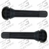 TRU-FLATE Snap-In Valve: Tire Valve, Snap-In, 180° Valve Stem Angle, Straight, Std Bore Valve Size (MPN 30-418-2). Key specifications — Valve Type: Snap-In; Thread Size: 0.305-32; Valve Shape: Straight; Color: Black; Product Type: Tire Valve; Standards: TR418; Compatible Vehicle Type: Other Specialty Vehicles; Material: Rubber.
