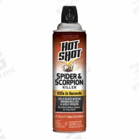HOT SHOT Insect Killer: For Use On Crawling Insects, Aerosol Spray Can, 16 oz Container Size (MPN HG-97402). Key specifications — Brand: HOT SHOT; Container Type: Aerosol Spray Can; DEET Concentration: DEET-Free; Form: Liquid; Indoor/Outdoor Use: Indoor/Outdoor; Insect Group: Crawling; Targeted Insects: Scorpions.
