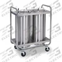 LAKESIDE Plate Dispenser Cart: Unheated, 12 in Plate Size, 38 3/8 in Overall Ht, NSF Certified (MPN 774). Key specifications — Manufacturer Part Number: 774; NSF Certified: Yes; Caster Type: (2) w/Brake; Material: Stainless Steel; Color: Silver; Product Type: Plate Dispenser; Brand: LAKESIDE.