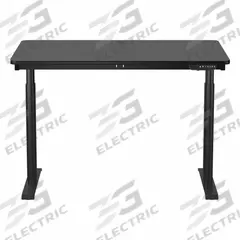 VERSADESK Electric Sit-Stand Desk: Black, Wood, 48 in Overall Wd, 30 in Overall Dp, Laminate/Steel (MPN VT1074830-01-01). Key specifications — attr989930: Black; attr989931: Steel; attr989903: VERSADESK; attr989914: Black; attr989916: Wood.