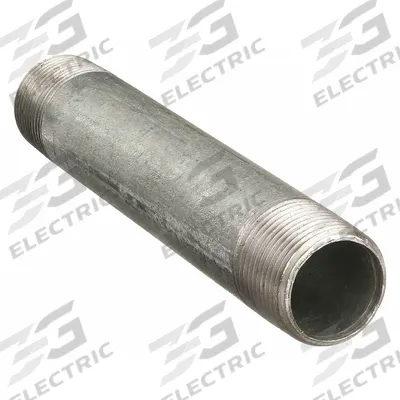 BECK Pipe Nipple: 1 1/2 in Nominal Pipe Size, 8 1/2 in Lg, Schedule 40, Galvanized Steel - Schedule 40 Threaded on Both Ends Pipe & Pipe Nipples