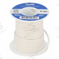 GROTE Primary Automotive Wire: GPT, 25 ft, 1 Conductor, 18 AWG, White, 60 V Volt (MPN 89-9007). Key specifications — Brand: GROTE.