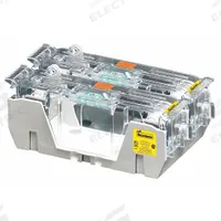 BUSSMANN Fuse Block: Open Block Design, 2 Pole, 250 V AC, Box Lug, Non-Indicating (MPN RM25400-2CR). Key specifications — Brand: BUSSMANN.