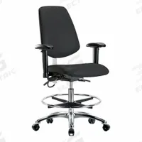 ESD Task Chair: Vinyl, Arms Included, Ht Range 21 1/2 in to 29 in, 18 1/2 in Seat Wd, 17 in Seat Dp (MPN BR-ESD-VMBCH-MB-CR-T0-A1-CF-EC-ESDBLK). Key specifications — Foot Support: Yes; Back Tilt Backward: 13.5°; Back Tilt Forward: 10.5°; Base Material: Aluminum; Brand: APPROVED VENDOR; Product Type: ESD Task Chair; ESD-Safe: ESD-Safe.