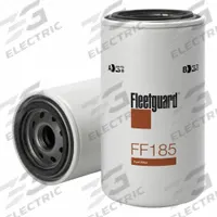 FLEETGUARD Automotive Fuel Filter: 16 5/16 in Overall Lg, 3 11/16 in Outside Dia, Diesel Fuel, BF970 (MPN FF185). Key specifications — attr1137520: BF970; attr1137521: FF185; attr434022: FLEETGUARD; attr1017112: Trucks; attr1017113: Joy.