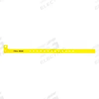 ID Wristband: Fall Risk, 12 7/8 in Overall Lg, 1 1/8 in Overall Wd, Plastic, Yellow, 500 PK (MPN ALR-PP-34). Key specifications — attr1085229: Yellow; attr1126094: Yellow.