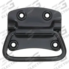 MONROE PMP Folding Pull Handle: Unthreaded Holes, Steel, Black, #10 Screw Size, 0.31 in (MPN PH-0287). Key specifications — Brand: MONROE PMP; Projection Type: Non-Recessed; Material: Steel; Finish: Polished Zinc; Color: Black; Folding Type: Folding; Mounting Type: Unthreaded Holes; Screw Size: #10.