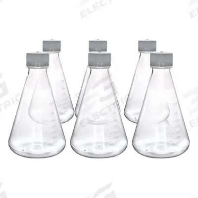 APPROVED VENDOR Erlenmeyer Flask: Erlenmeyer, PETG, 1 L, 33.81 fl oz - Plastic Erlenmeyer Flasks