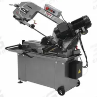 JET Band Saw: 14 in x 8 in/2 in x 14 in, 135 to 256 SFPM, 45° , 90°, 1 Phase, 115/230V AC (MPN 414466). Key specifications — attr313020: 1; attr313018: 45° , 90°; attr313016: 2 in x 14 in; attr313017: 135 to 256 SFPM; attr325084: JET.