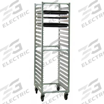 NEW AGE INDUSTRIAL Bun Pan Rack: 38 Slots, 1 1/2 in Betw Shelves, 700 lb Capac, 20 3/4 in Wd - Standard-Duty End-Loading Sheet Pan Racks