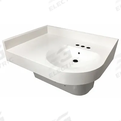 BESTCARE Corner Bathroom Sink: Stainless Steel, 14 1/2 in Bowl Lg, 4 in Bowl Dp - One-Bowl Institutional Bathroom Sinks