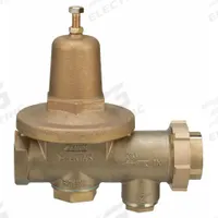 WILKINS Pressure Reducing Valve: FNPT x FNPT, 2 in Pipe Size, Bronze, 25 psi to 75 psi, NPT x NPT (MPN 2-600XLHLR). Key specifications — Brand: WILKINS; Union Type: Single Union; Low-Lead Compliance: Low-Lead Compliant.