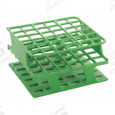 HEATHROW SCIENTIFIC Tube Rack: 2 3/8 in Overall Wd, 4 in Overall Ht, 4 in Overall Lg, POM, Green - Lab Storage Racks