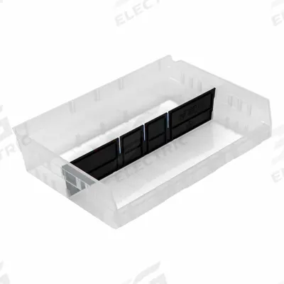 QUANTUM STORAGE SYSTEMS Long Bin Dividers: 10 in x 4 in, 15 in Overall Wd - Plastic Shelf Bin Dividers